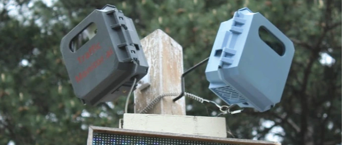 Traffic Monitors mounted and deployed